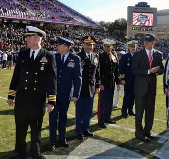 Armed Forces Bowl coin toss - Army Col. Fabian Mendoza Jr.