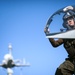 Cleaning the canopy of an F/A-18C Hornet