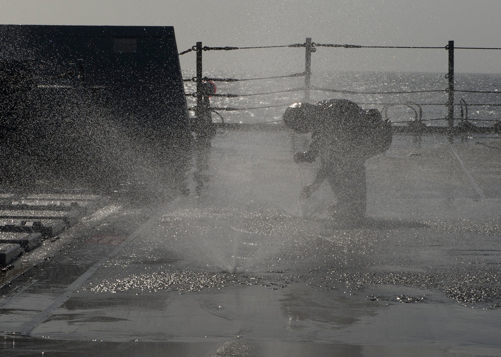 Testing the countermeasure wash down system