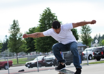 Skateboarding soldier shreds toward resilience