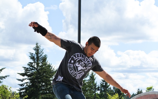 Skateboarding soldier shreds toward resilience
