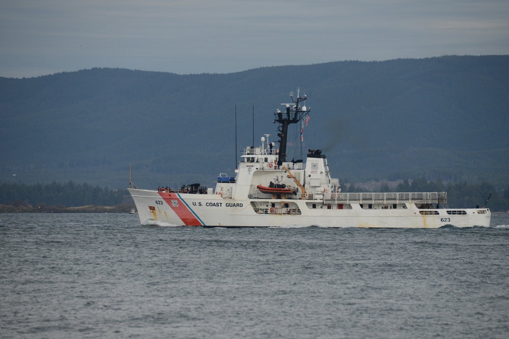Coast Guard Cutter Steadfast crew departs Astoria, Ore., for patrol