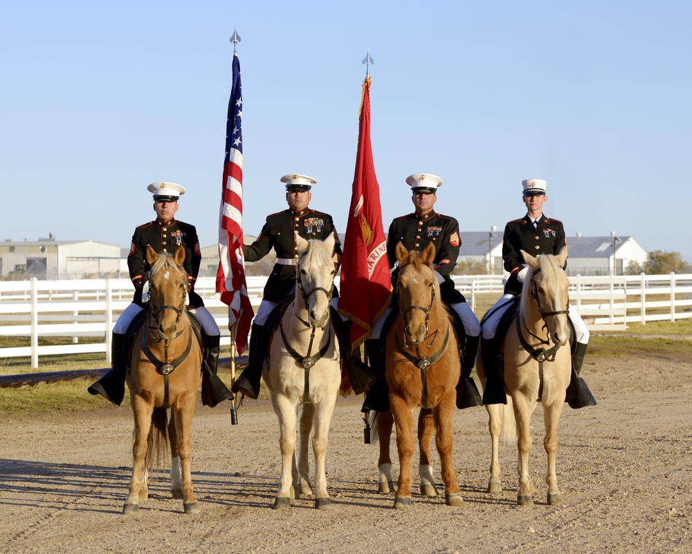 United States Marine Corps Mounted Color Guard Official Portrait