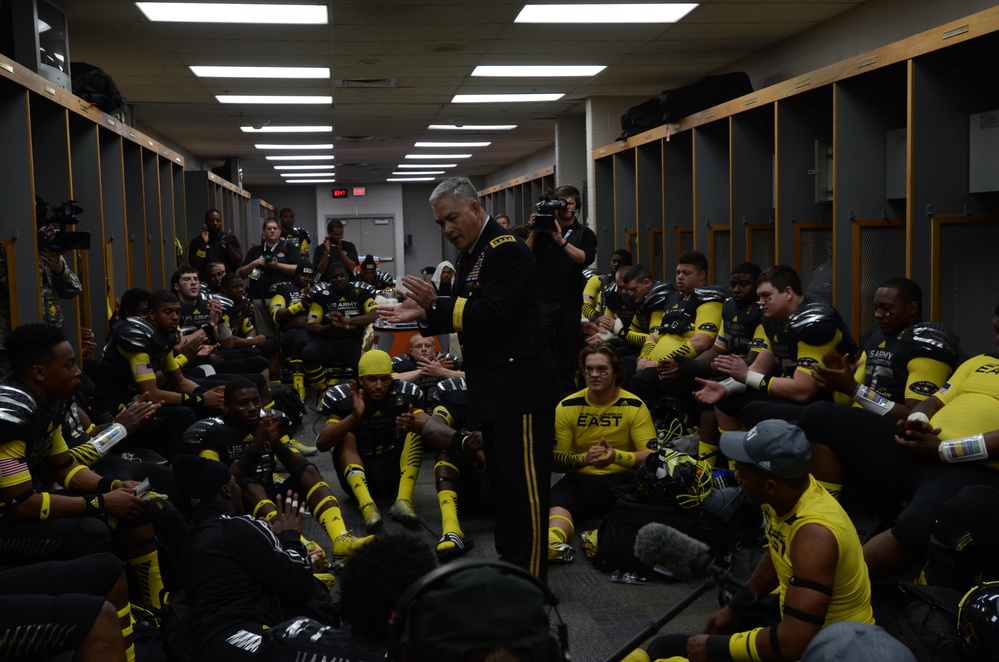 General gives East team a pep talk