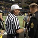 Medal of Honor Recipient shakes referee's hand