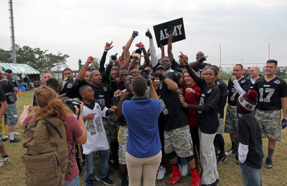US Army Navy Football Game 2013 on Torii Station brings heat to the soldiers and families on the island
