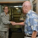 Retired chief master sergeant of the Air Force makes brief office call