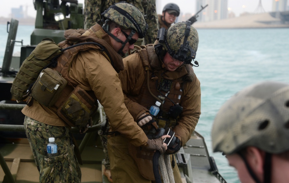 Riverine command boat training