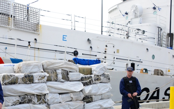 Coast Guard offloads seized drugs in San Diego