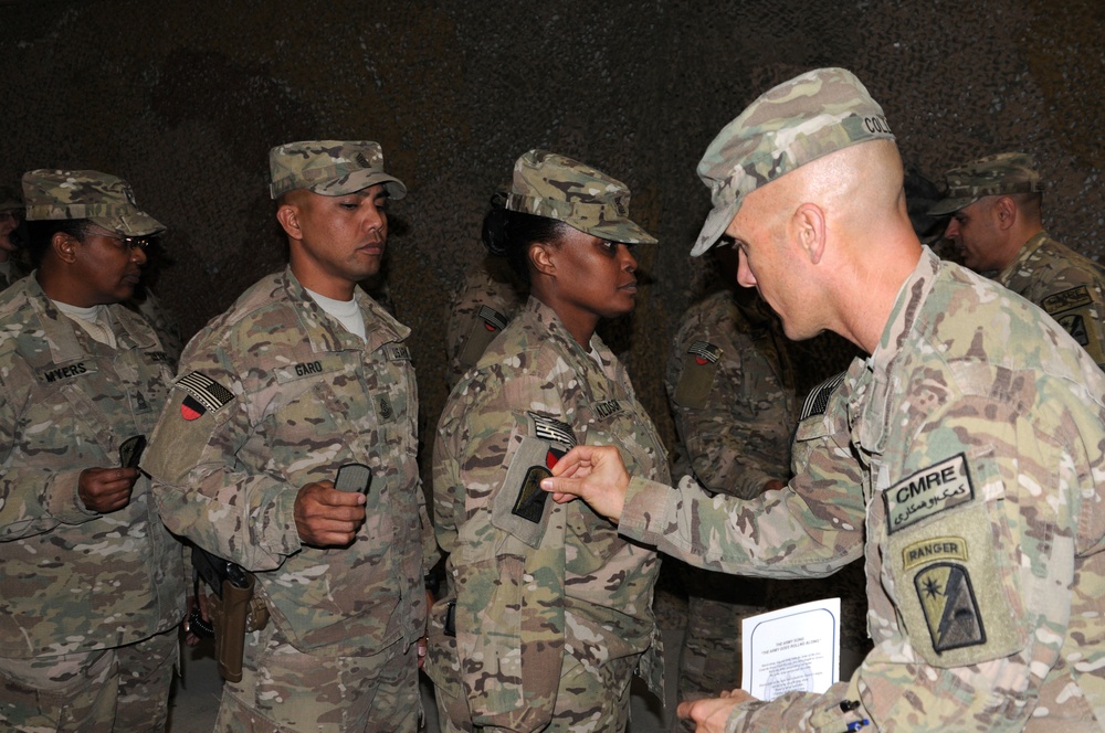 82nd SB-CMRE conducts patch ceremony in Afghanistan