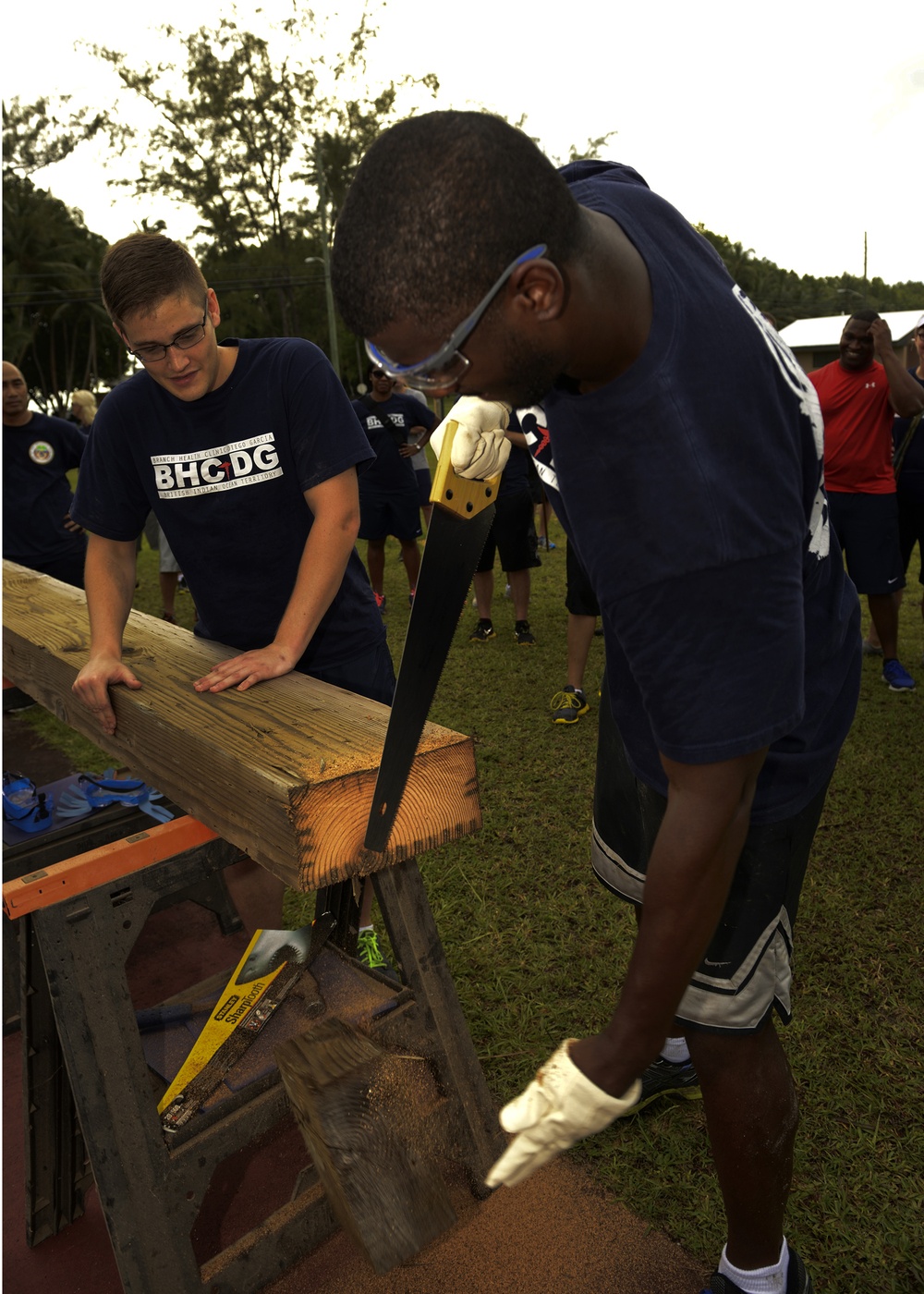 Wood cutting race