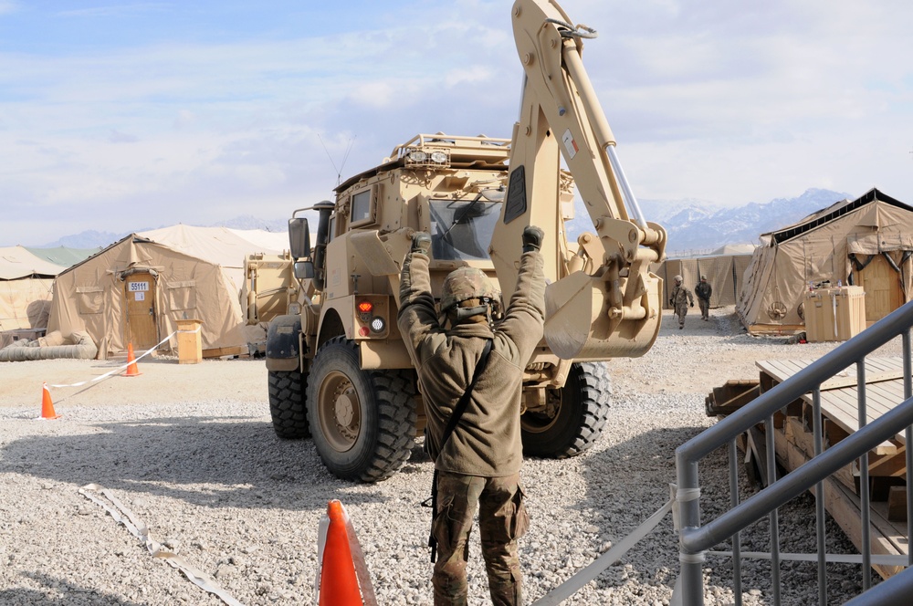 Counting blessings: 150th Engineer Company troop helps right-size bases