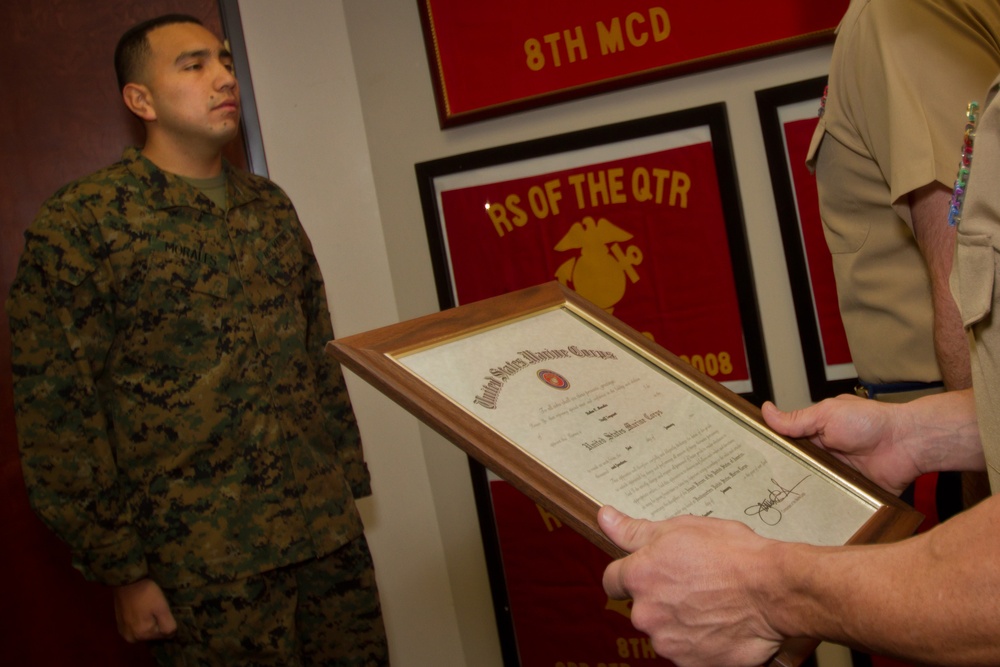 Reflecting responsibility: Texas Marine earns rocker, rank of staff sergeant