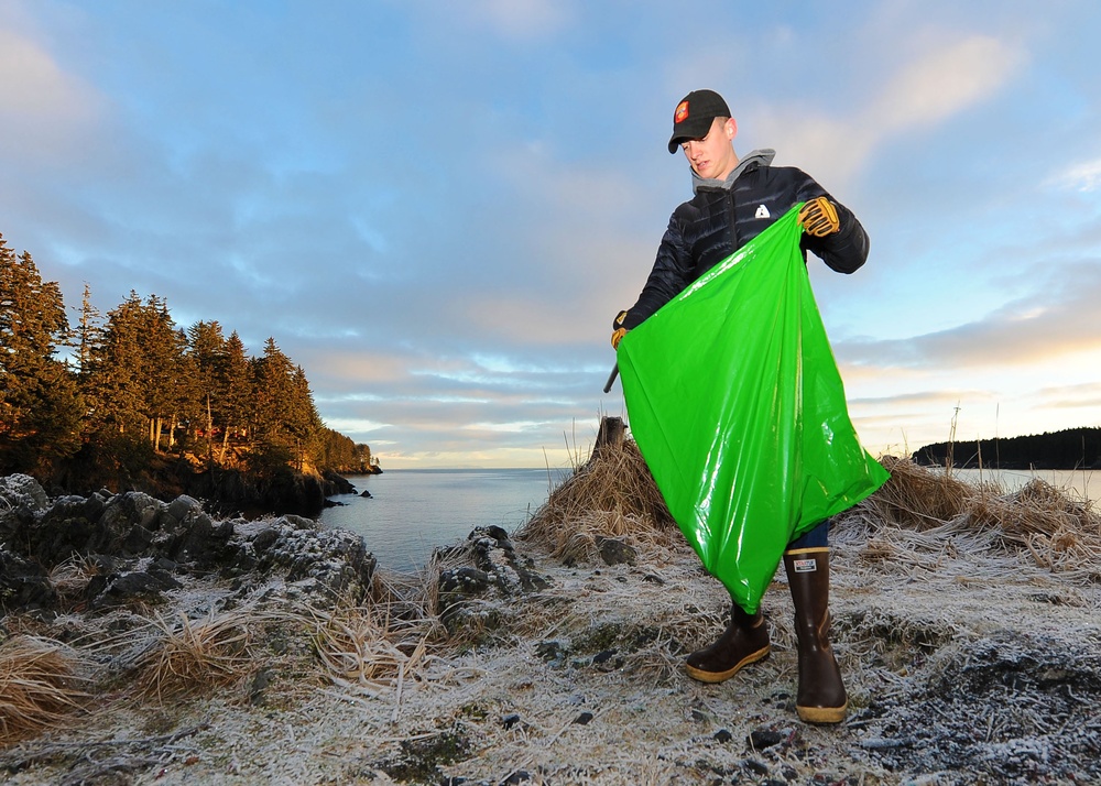 ANT Kodiak, Alaska, participates in cleanup efforts of local park