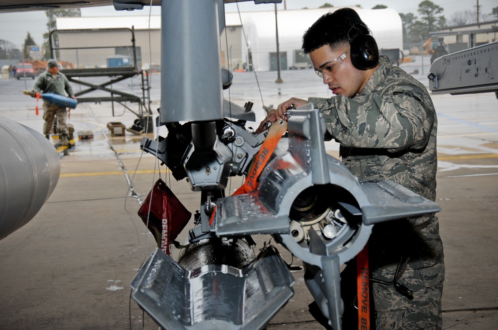 Day two of weapons load crew competition at 177th FW