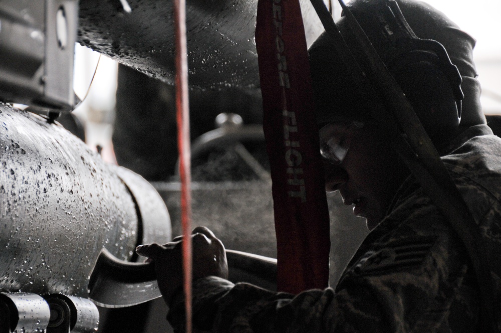 Day two of weapons load crew competition at 177th FW