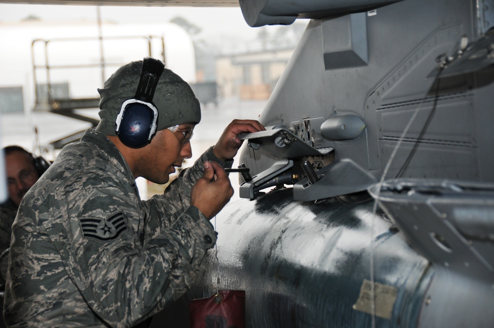 Day two of weapons load crew competition at 177th FW