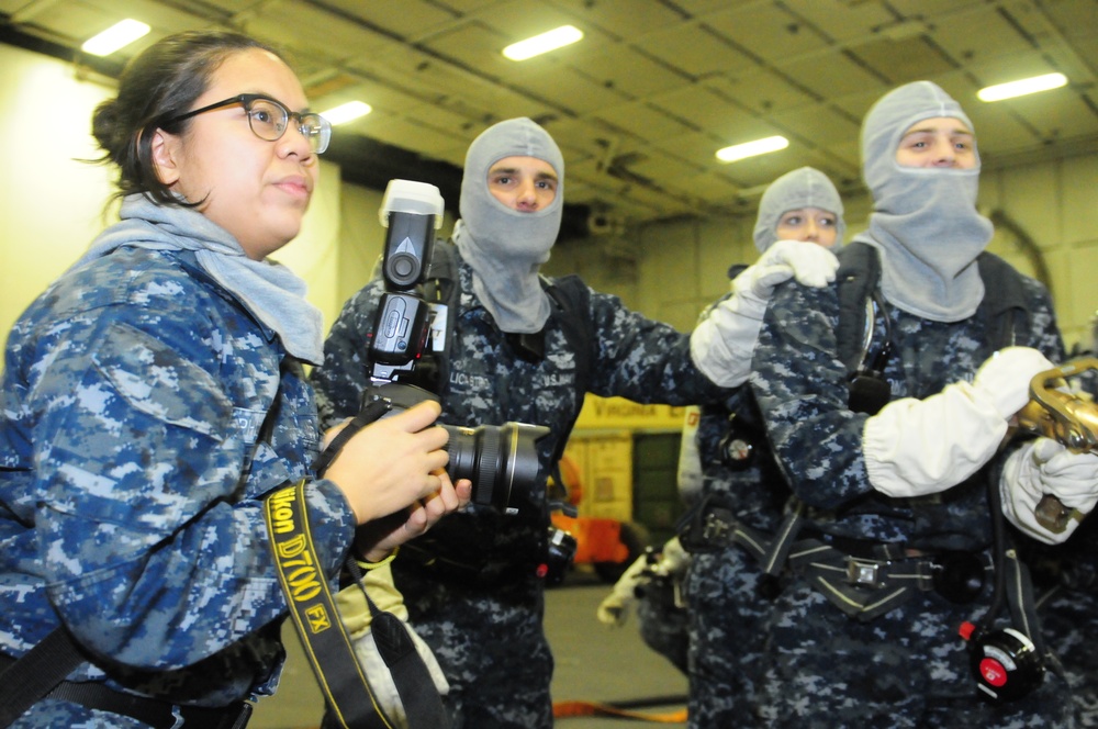 Navy photographer documents shipboard life