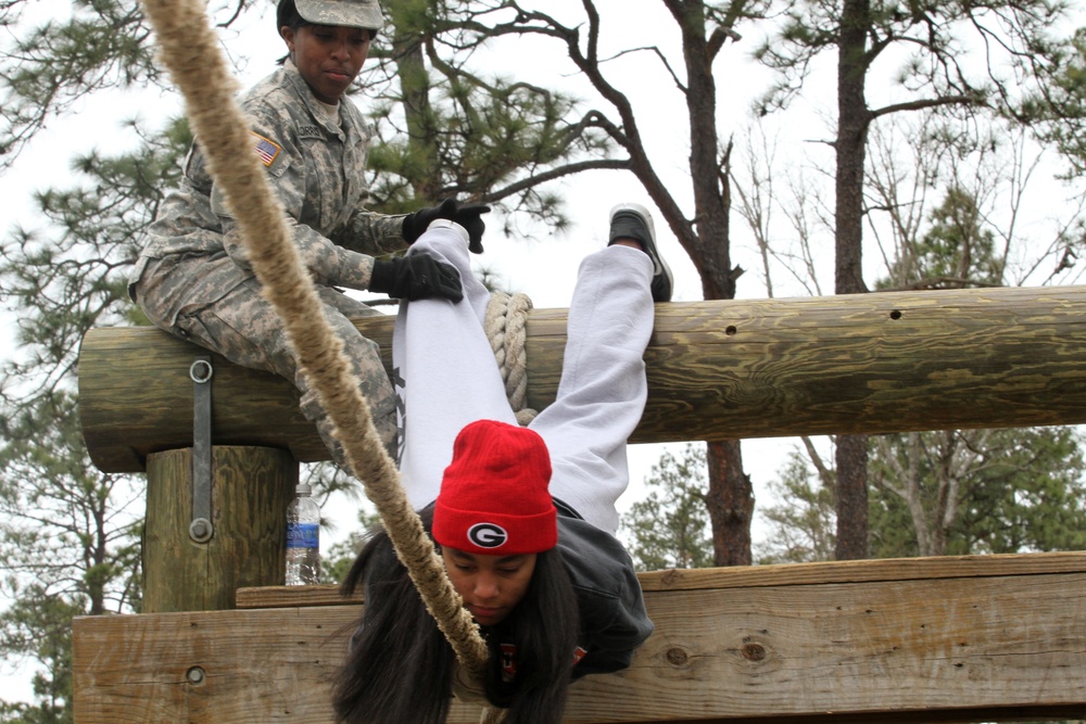 Soldiers help students trust in themselves, others by overcoming obstacles