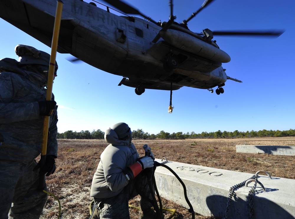 US Air Force airmen from the 621st Contingency Response Wing