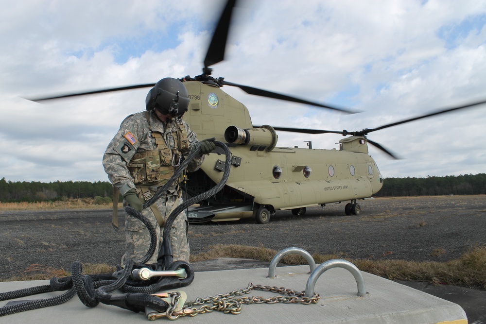 Sling load operations with a CH-47F