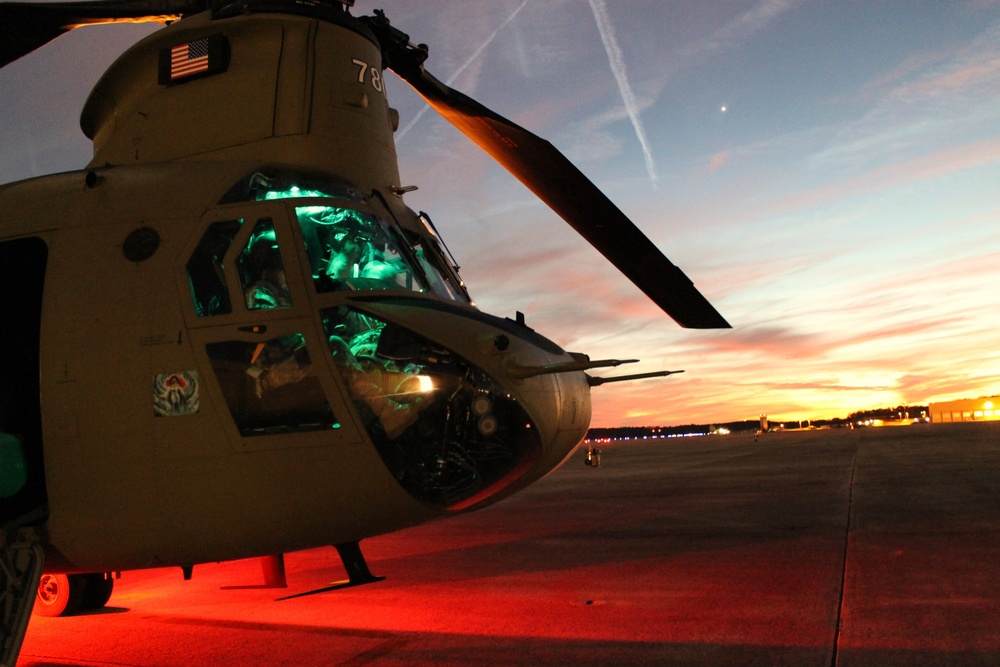 CH-47F sunset