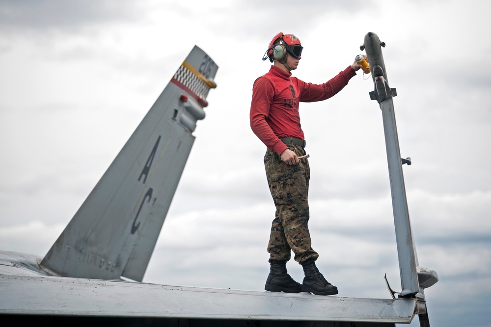 Cleaning a pylon