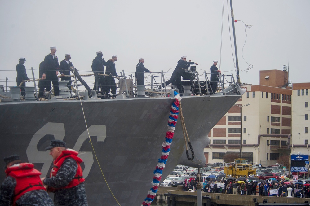 USS Bainbridge returns to Naval Station Norfolk