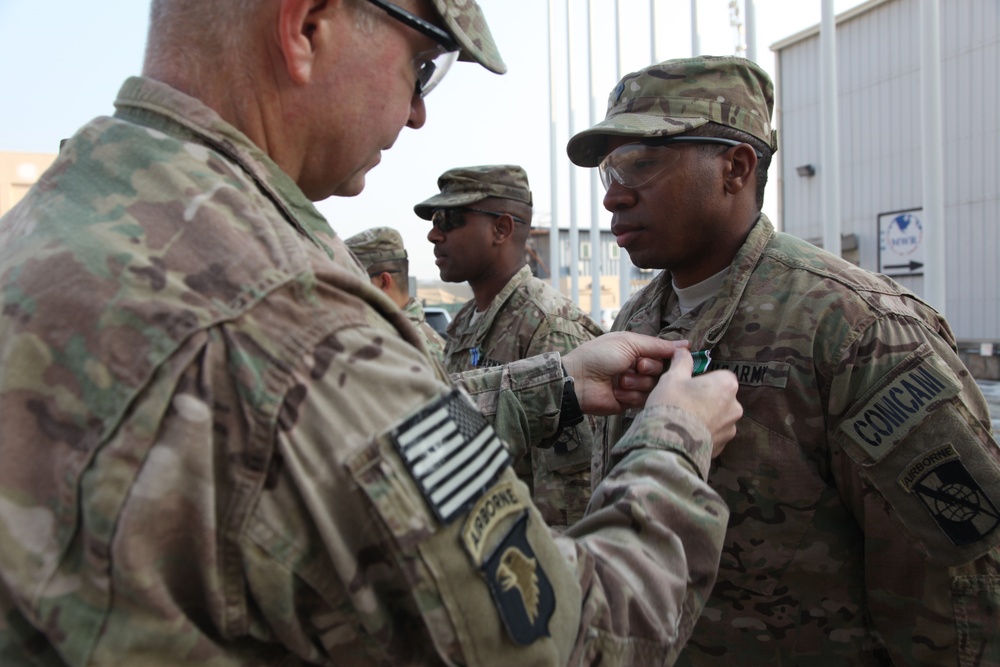 Award ceremony at Bagram Air Field