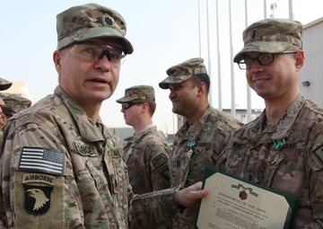 Award ceremony at Bagram Air Field