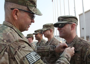 Award ceremony at Bagram Air Field