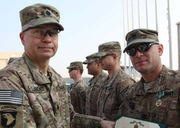 Award ceremony at Bagram Air Field