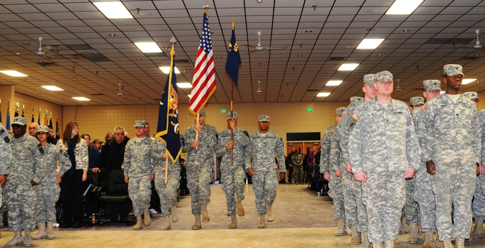 401st Chemical Company soldiers honored in send-off ceremony