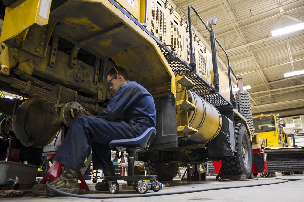 354th LRS maintains snow broom