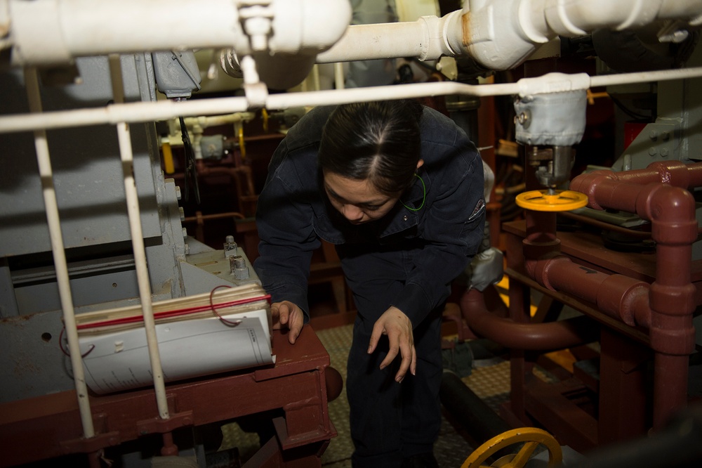 USS Donald Cook engineering drill