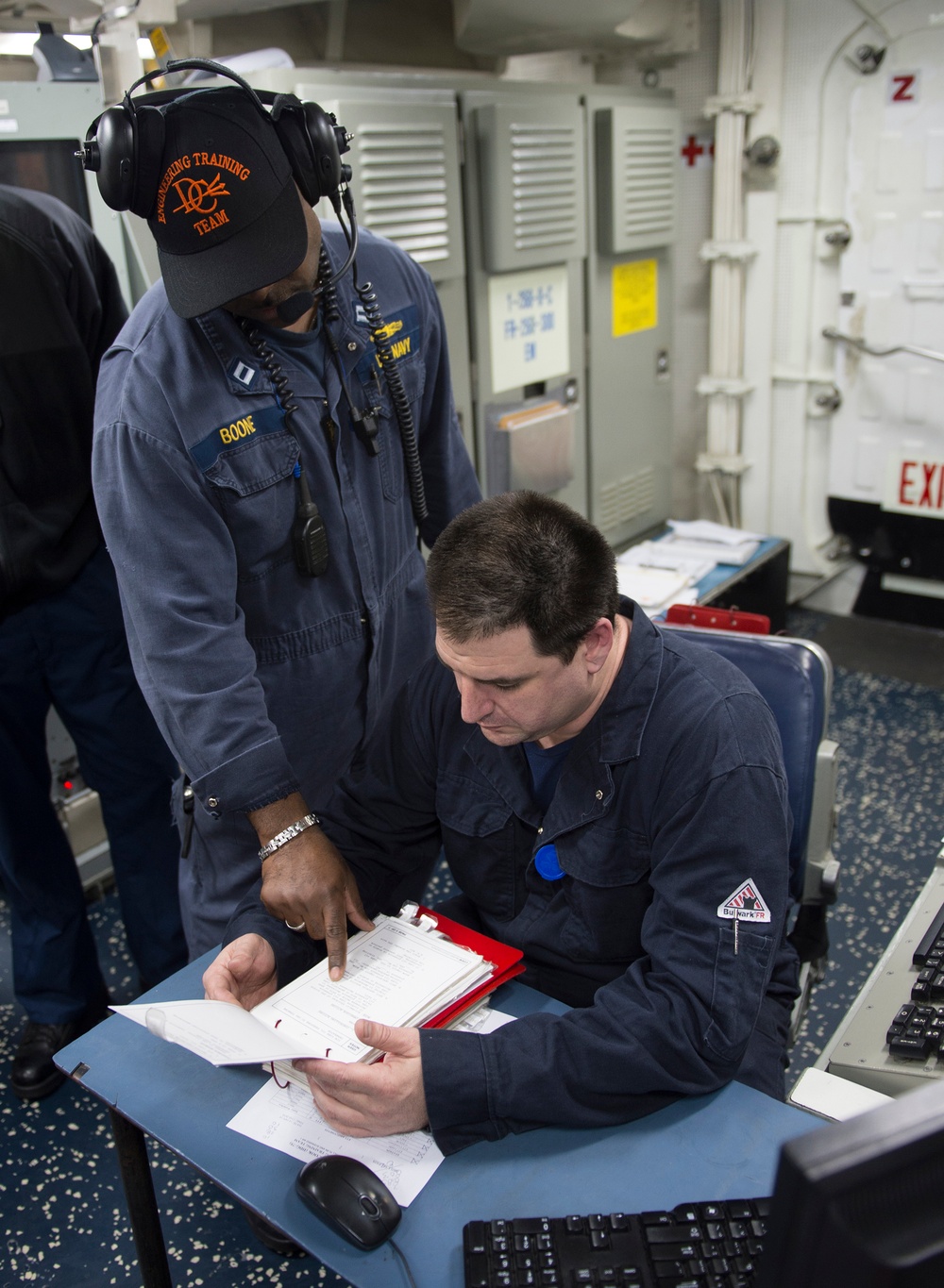 USS Donald Cook engineering drill