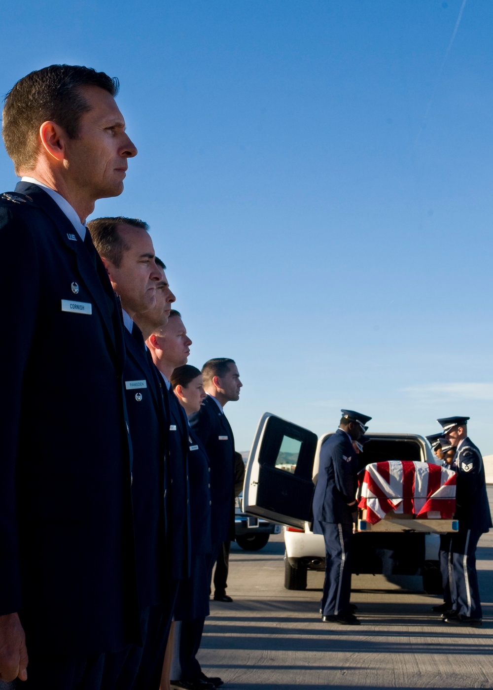 Dignified transfer of Chief Master Sgt. Joseph Hubbard