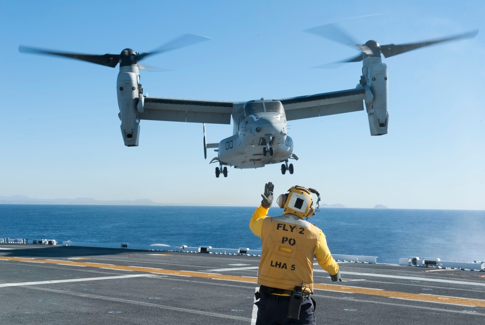 USS Makin Island flight deck operations