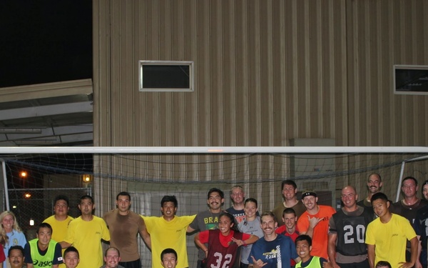 Japan vs. VP-9 friendly game of soccer