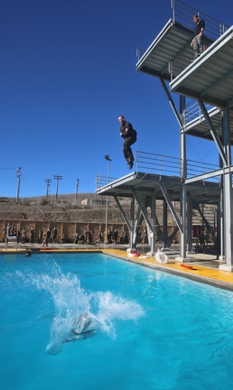 7th ESB Marines test their amphibious abilities during swim qualification