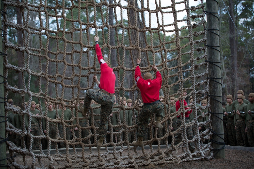 Photo Gallery: Marine recruits overcome obstacles on Parris Island Confidence Course