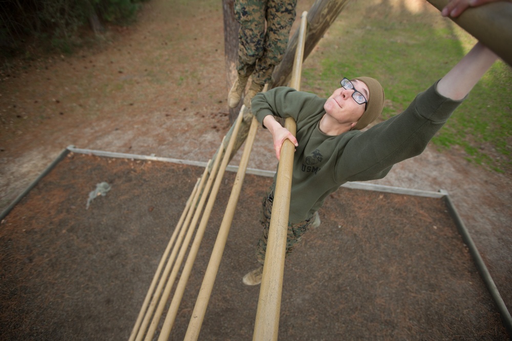 Photo Gallery: Marine recruits overcome obstacles on Parris Island Confidence Course