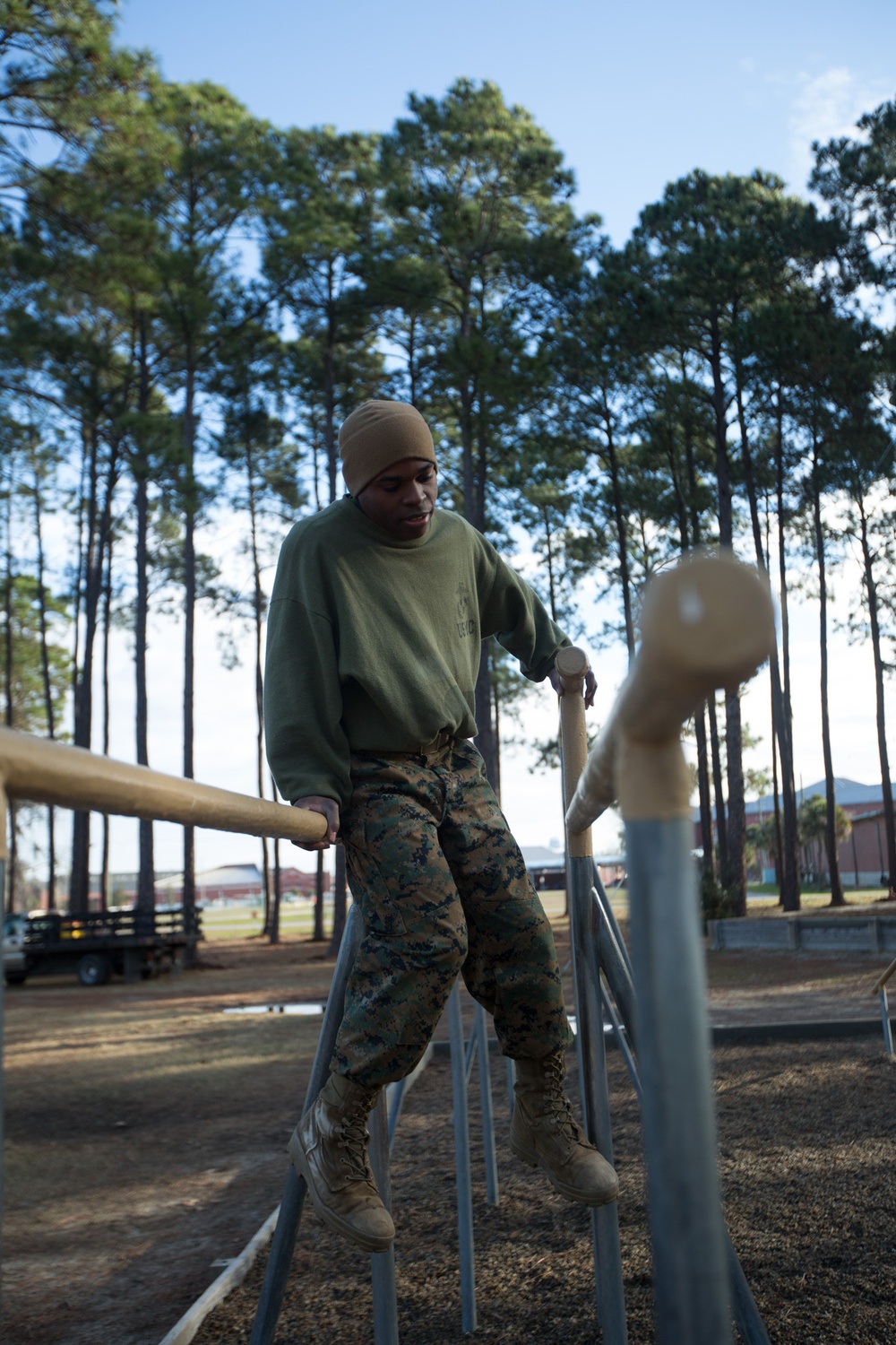 Photo Gallery: Marine recruits overcome obstacles on Parris Island Confidence Course