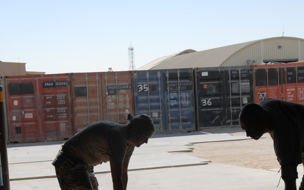 861st QM Co. rigs for Southwest Asia