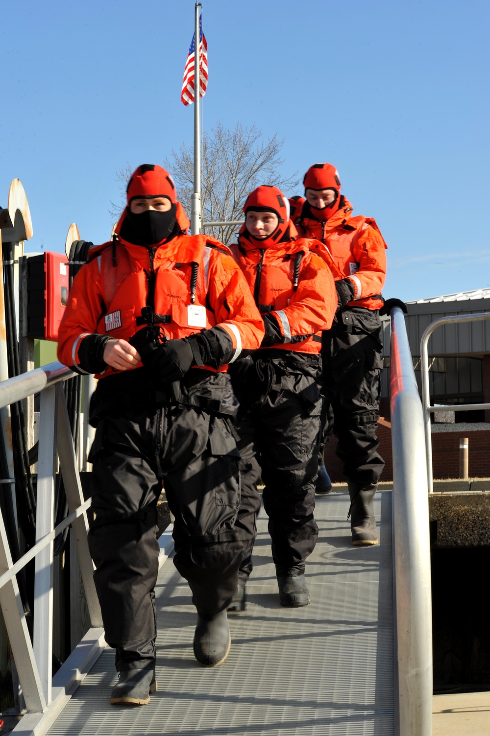 Coast Guard Sector Baltimore reservists conduct cold-water survival training