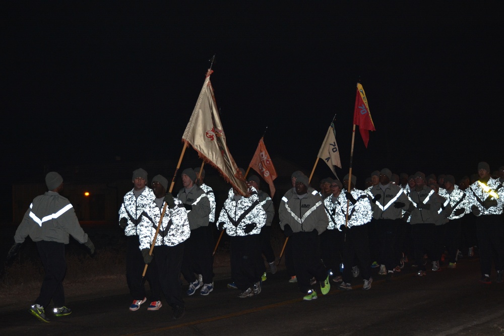 210th Field Artillery Brigade conducts NCO and enlisted run