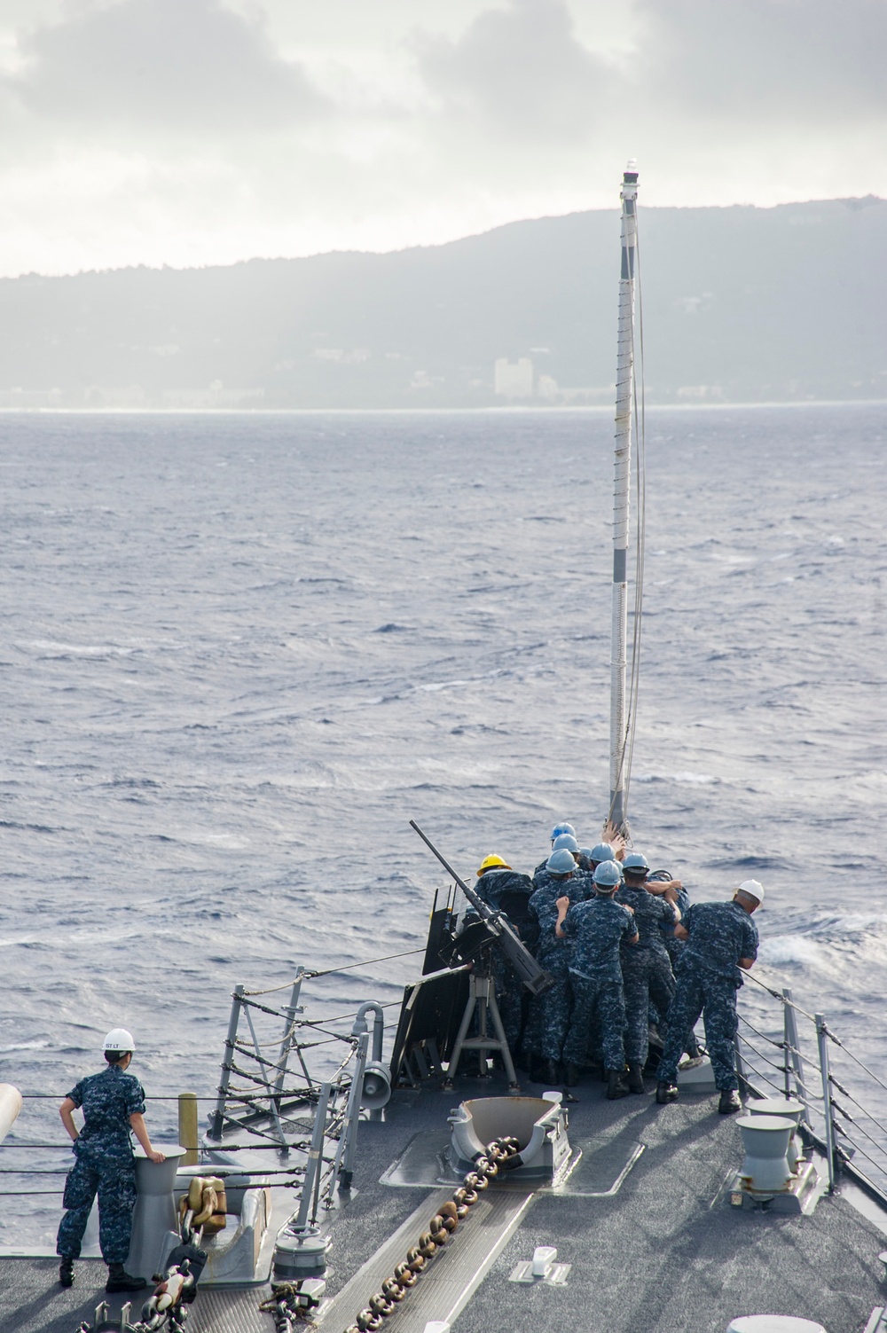 USS McCampbell arrives in Saipan