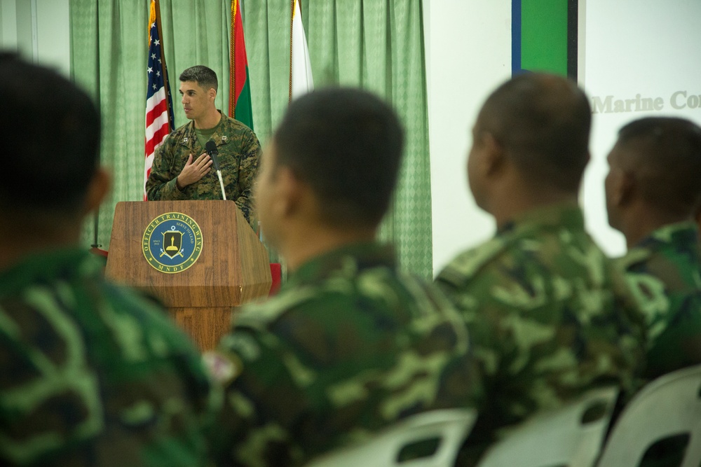 U.S. and Maldivian Marine Corps Officer Seminar Opening Ceremony