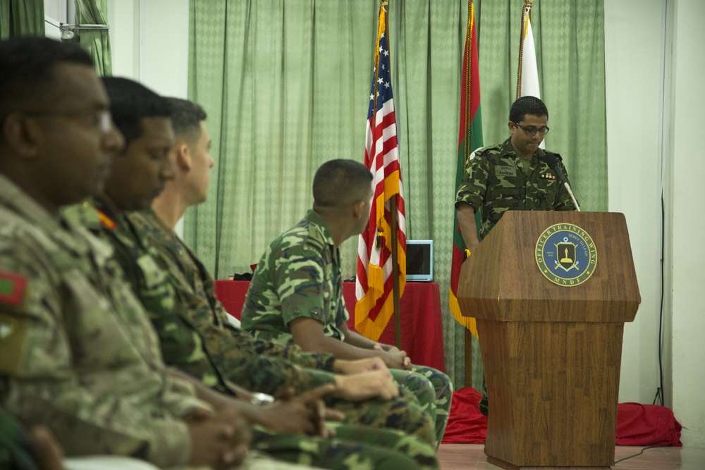 U.S. and Maldivian Marine Corps Officer Seminar Opening Ceremony