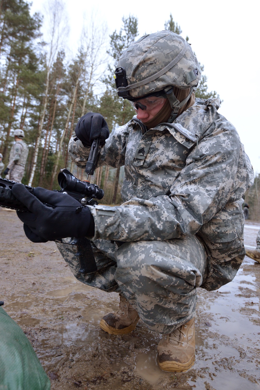 615th Military Police Company live fire training